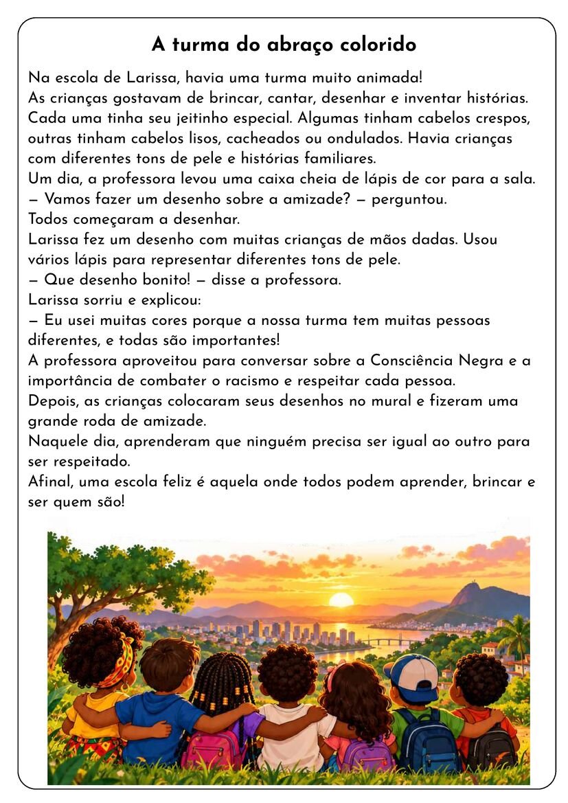 Textos sobre Consciência Negra para Educação Infantil material pedagógico página 10
